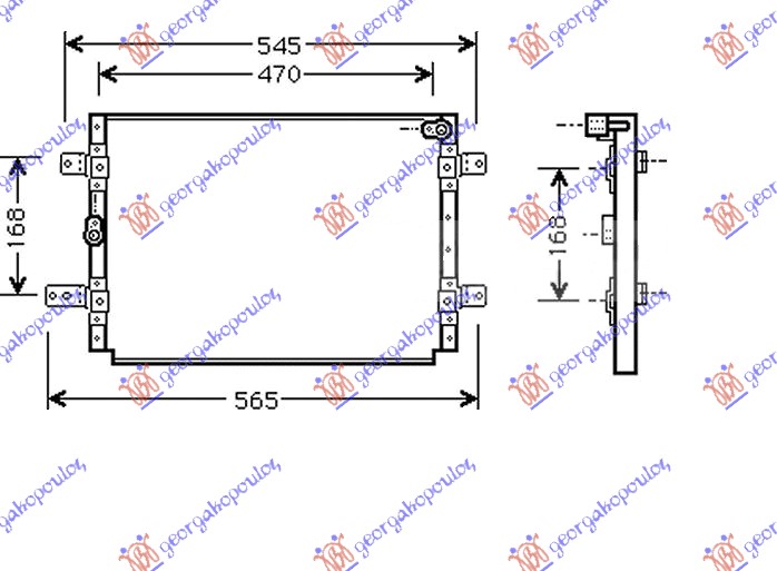 Condenser, air conditioning Aftermarket 010006410