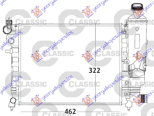 ΨΥΓΕΙΟ ΒΕΝΖΙΝΗ (390x320) (ΤΑΠΑ ΚΟΥΜΠΩΤΗ) (NRF) για PEUGEOT 106 1996-2003 (1S/1A/1C)