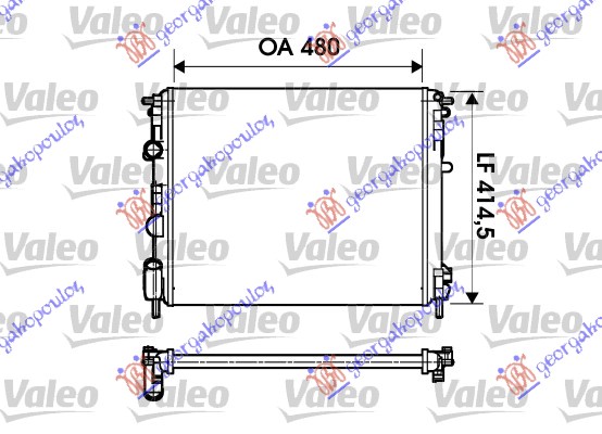 Radiator, engine cooling Aftermarket 081906350