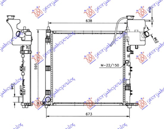 Radiator, engine cooling Aftermarket 011206300