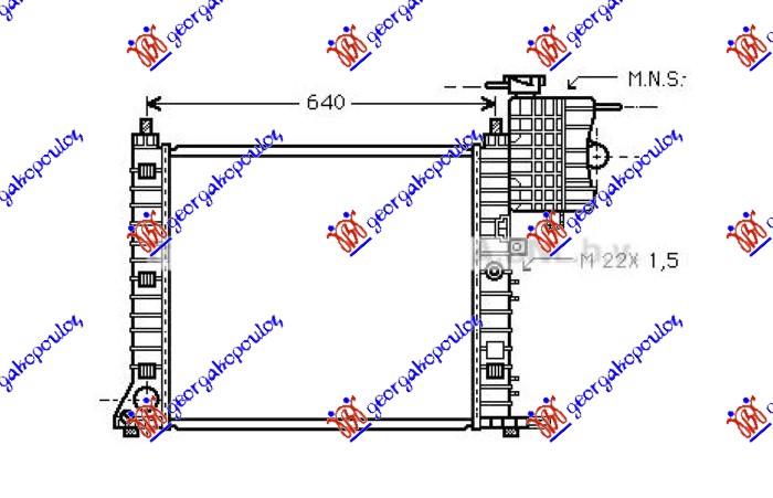 Radiator, engine cooling Aftermarket 011206305