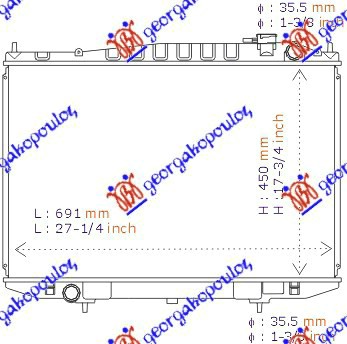 Radiator, engine cooling Aftermarket 013106325