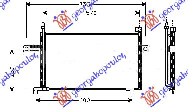 ΨΥΓΕΙΟ A/C ΓΙΑ ΟΛΑ (560x29) για NISSAN MICRA 1998-2000 (K11)