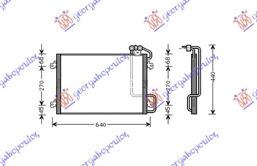 Condenser, air conditioning Aftermarket 046406400