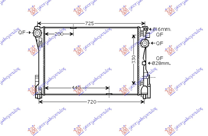 Radiator, engine cooling Aftermarket 534106340