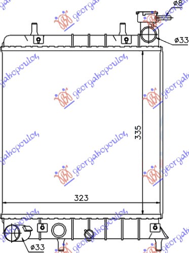 ΨΥΓΕΙΟ 1.3-1.5-1.6 ΒΕΝΖΙΝΗ (335x323) για HYUNDAI ACCENT SDN 1999-2002 (LC)