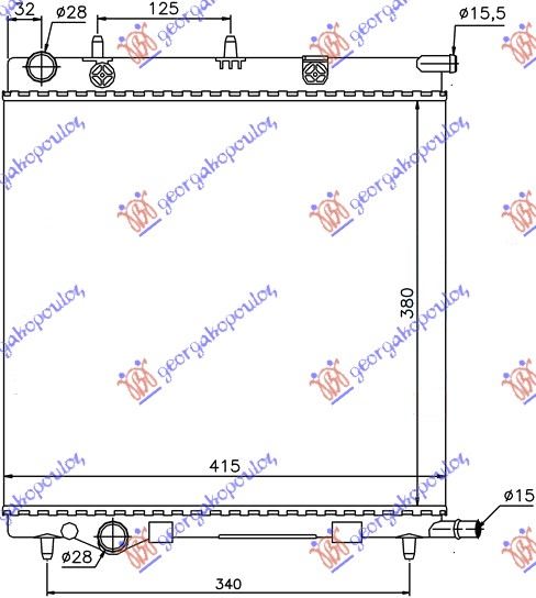 Radiator, engine cooling Aftermarket 195106320