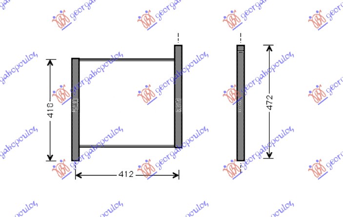 Radiator, engine cooling Aftermarket 019206300
