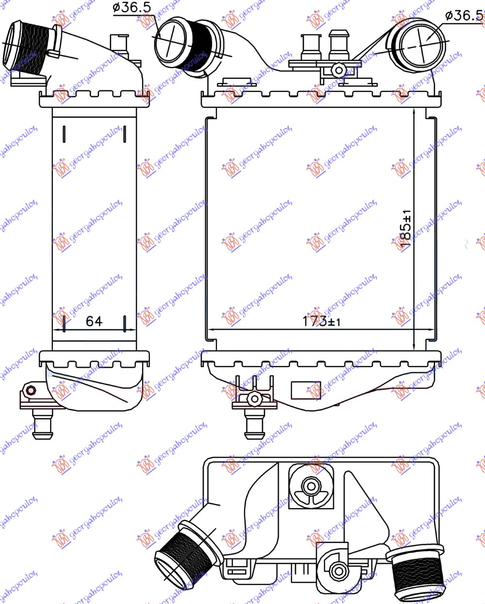 Charge Air Cooler Aftermarket 020206201