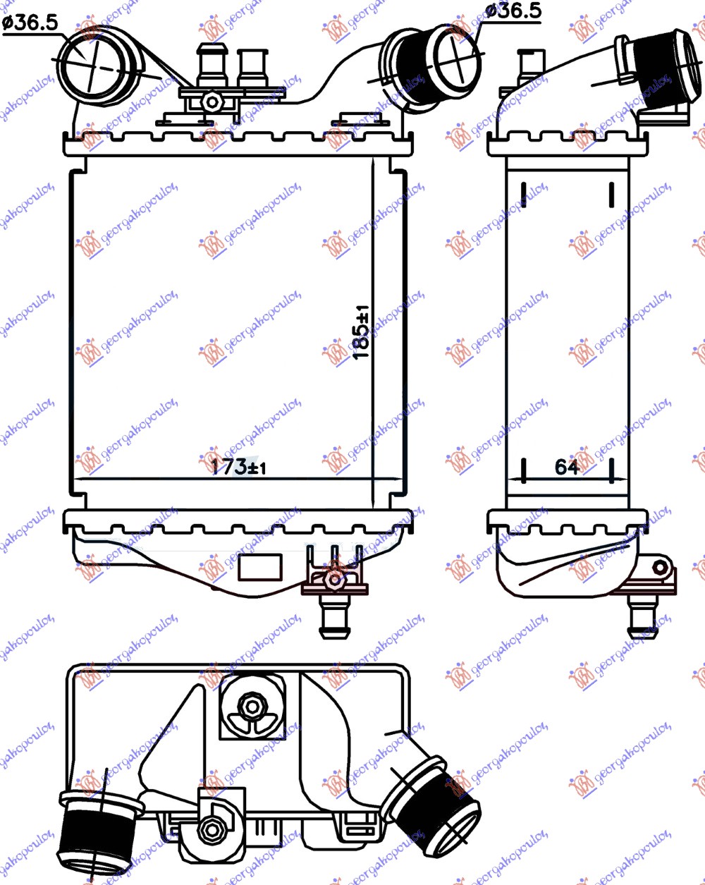 Charge Air Cooler Aftermarket 297206202