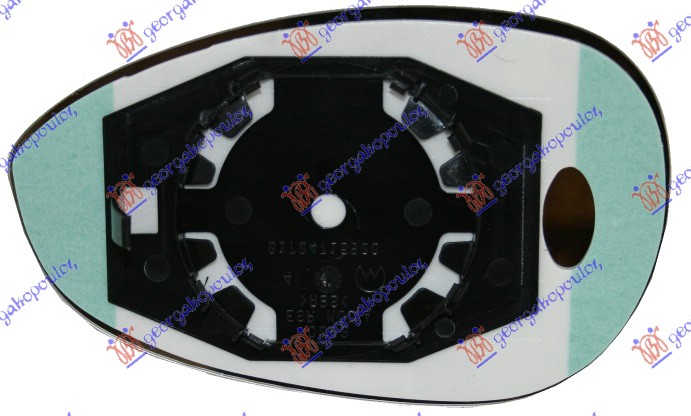 Mirror Glass, exterior mirror Aftermarket 020207601