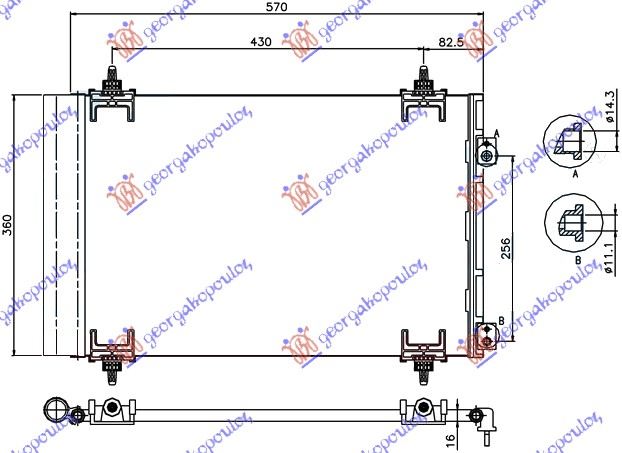 Condenser, air conditioning Aftermarket 638006410
