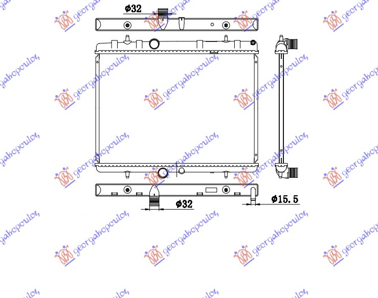 Radiator, engine cooling Aftermarket 217006315