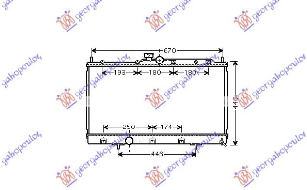 Radiator, engine cooling Aftermarket 021606305