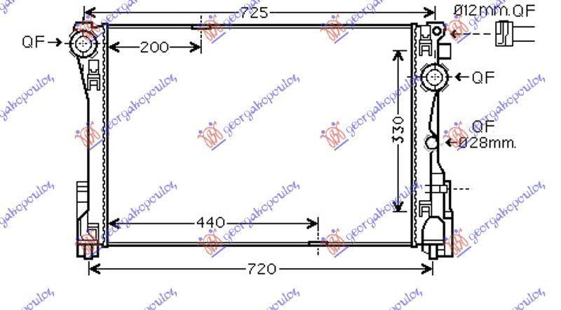 Radiator, engine cooling Aftermarket 534106350
