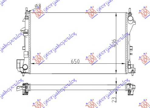 Radiator, engine cooling Aftermarket 027106305