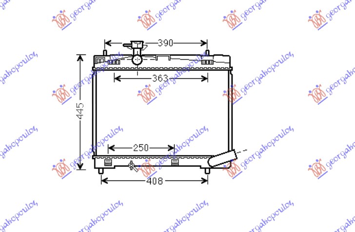 Radiator, engine cooling Aftermarket 821006355