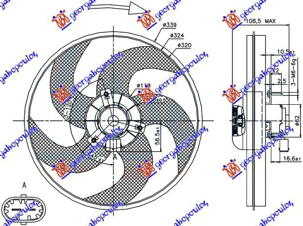 Fan, engine cooling Aftermarket 025606430