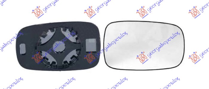Mirror Glass, exterior mirror Aftermarket 026807602