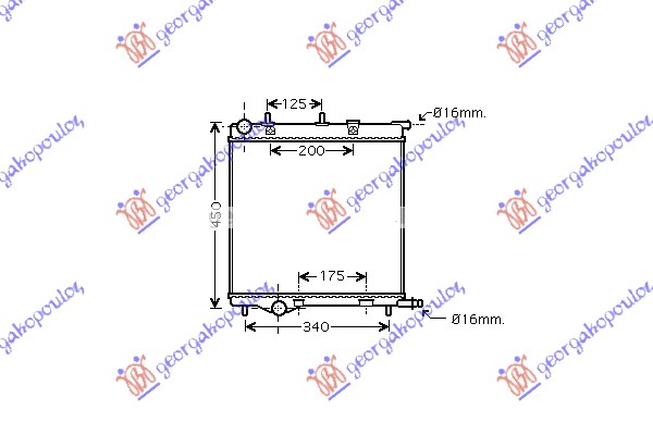 Radiator, engine cooling Aftermarket 027006350