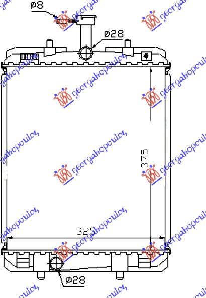 Radiator, engine cooling Aftermarket 631006305