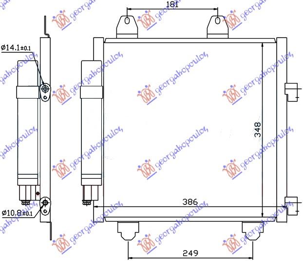 Condenser, air conditioning Aftermarket 631006400