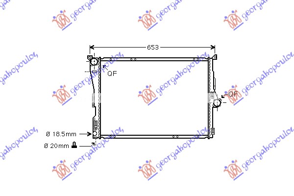 Radiator, engine cooling Aftermarket 156006300