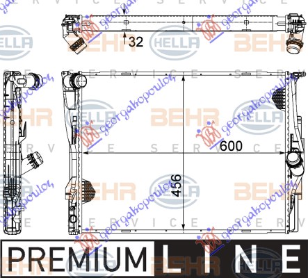 Radiator, engine cooling Aftermarket 156006315