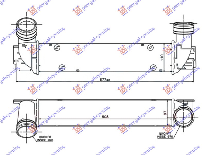 Charge Air Cooler Aftermarket 154006230