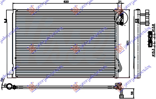 Condenser, air conditioning Aftermarket 156006400
