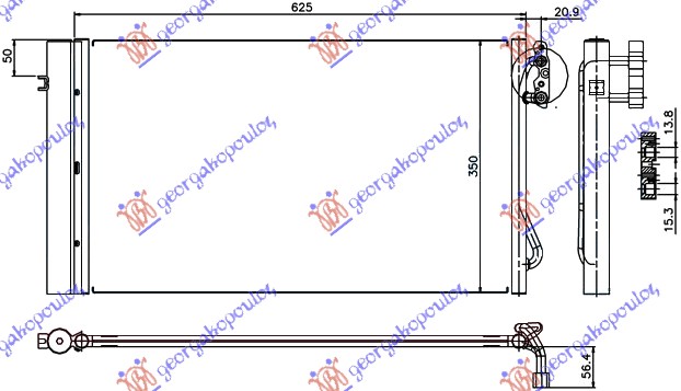 Condenser, air conditioning Aftermarket 156006410