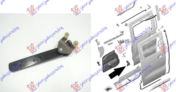 Roller Guide, sliding door Aftermarket 639007821