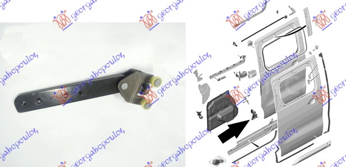 Roller Guide, sliding door Aftermarket 639007822