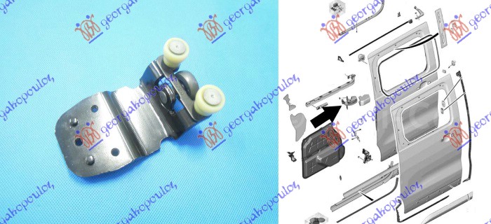 Roller Guide, sliding door Aftermarket 639007826