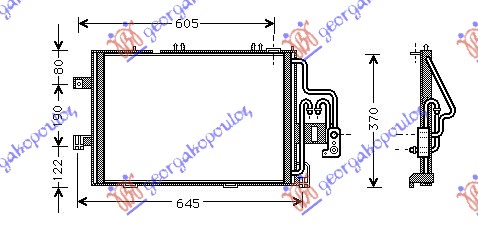 Condenser, air conditioning Aftermarket 028606400
