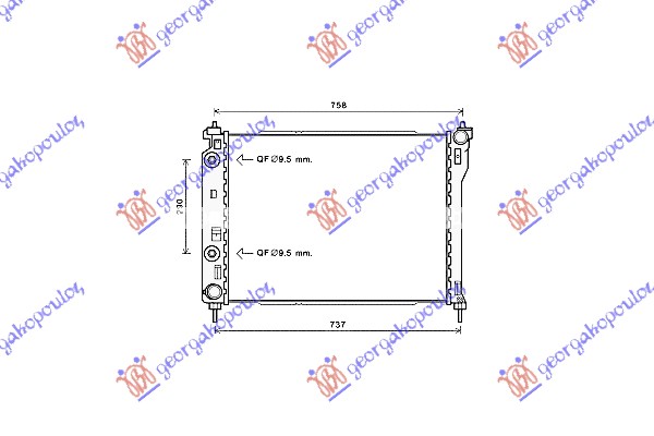 Radiator, engine cooling Aftermarket 238006310