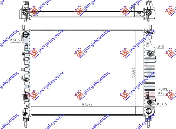 Radiator, engine cooling Aftermarket 238006340