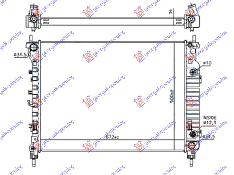 Heat Exchanger, interior heating Aftermarket 238006345