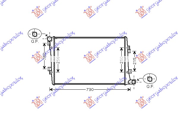 Radiator, engine cooling Aftermarket 745006375
