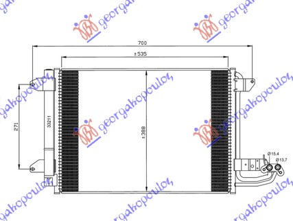 Condenser, air conditioning Aftermarket 062806400