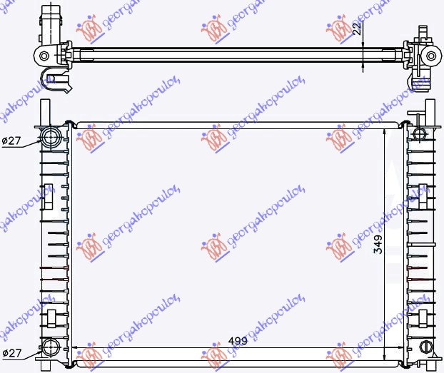 Radiator, engine cooling Aftermarket 036206335