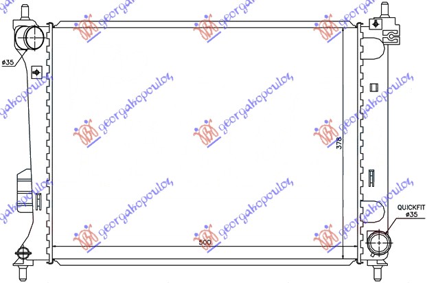 Radiator, engine cooling Aftermarket 036506300