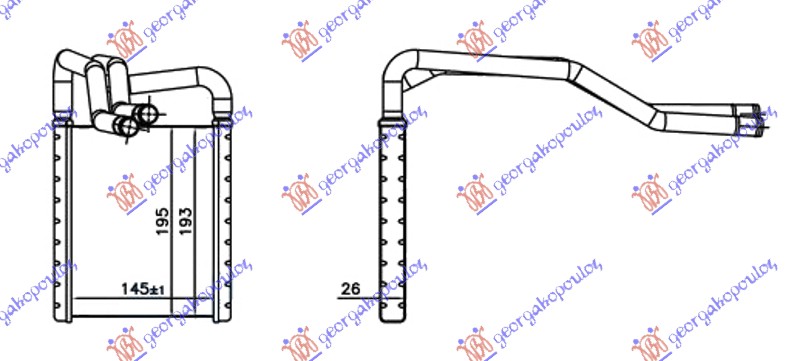 Heat Exchanger, interior heating Aftermarket 366006500