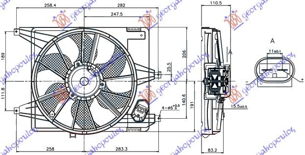 Fan, engine cooling Aftermarket 036706460