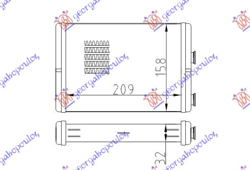 Heat Exchanger, interior heating Aftermarket 022806510