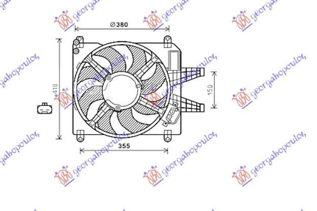 Fan, engine cooling Aftermarket 040906460