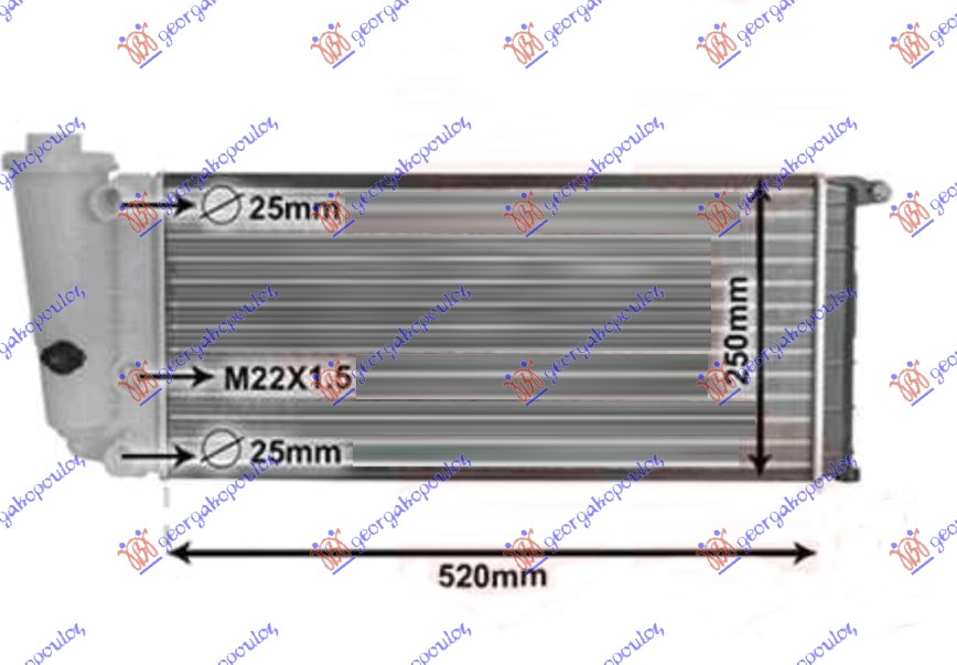 Radiator, engine cooling Aftermarket 039406300