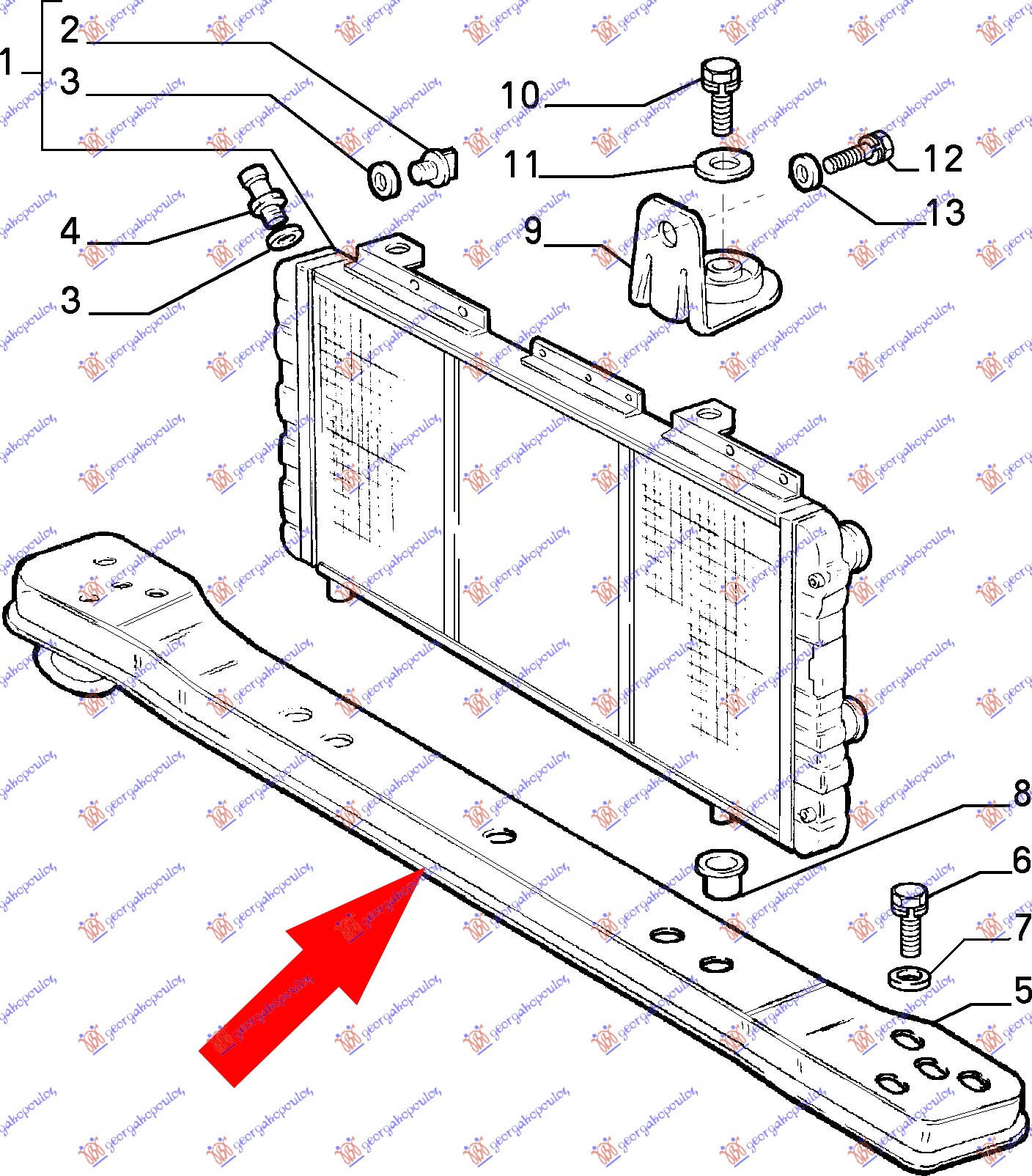 ΤΡΑΒΕΡΣΑ ΨΥΓΕΙΟΥ για FIAT DUCATO II 1994-2002 (230)