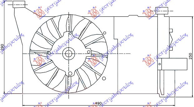 Fan, engine cooling Aftermarket 043906465