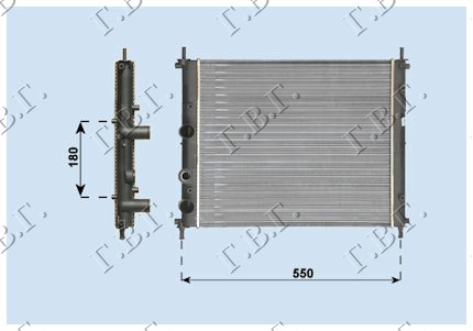 Radiator, engine cooling Aftermarket 040906300